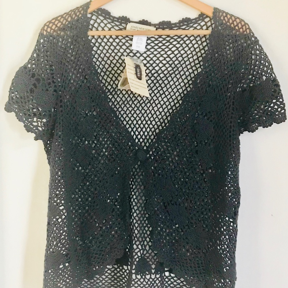 Jones New York Crochet Cardigan
